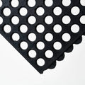 Tapete antifatiga de hule negro de 90x90 cm interconectable para áreas de trabajo de pie — Hules Quimor JR